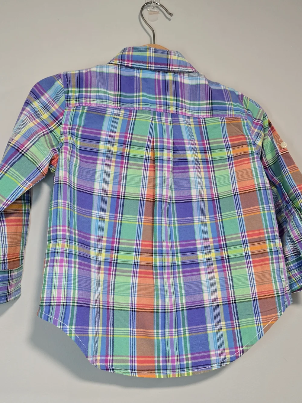 Ralph Lauren Boys' Multicolor Plaid Button-Down Shirt Cotton